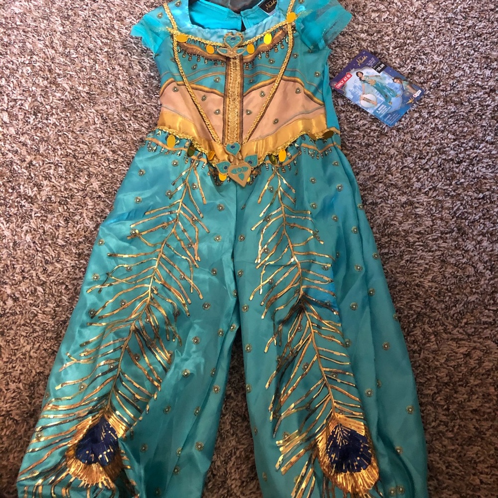 NWT Disney Jasmine from Aladdin Teal Costume XS - Picture 4 of 8